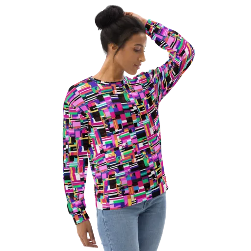 Neon Cityscape on a Sweatshirt