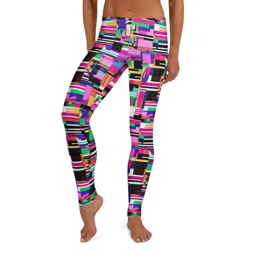 Neon Cityscape on Leggings — Front
