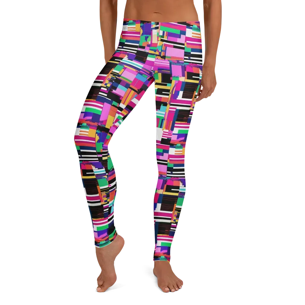 Neon Cityscape on Leggings — Front