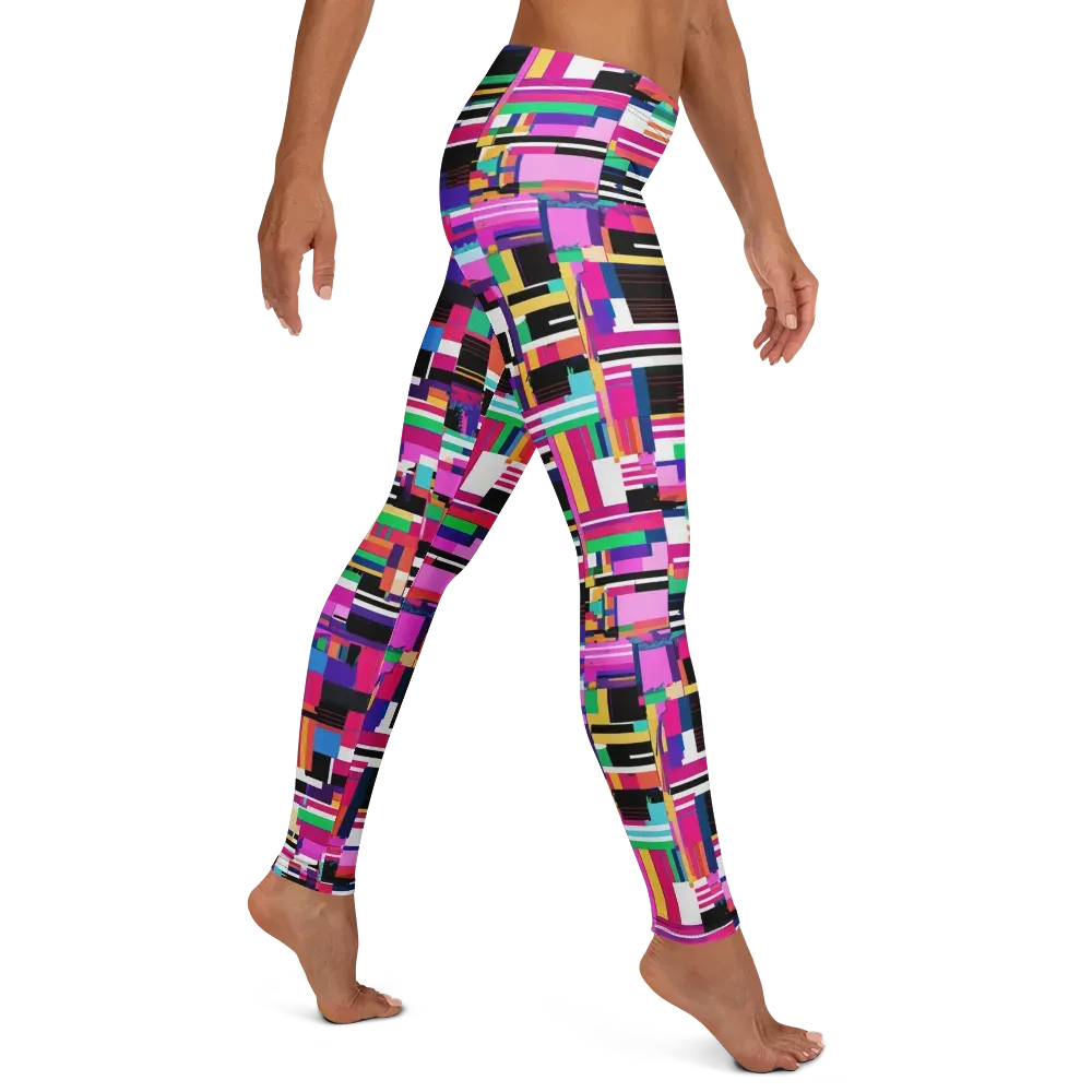 Neon Cityscape on Leggings — Right