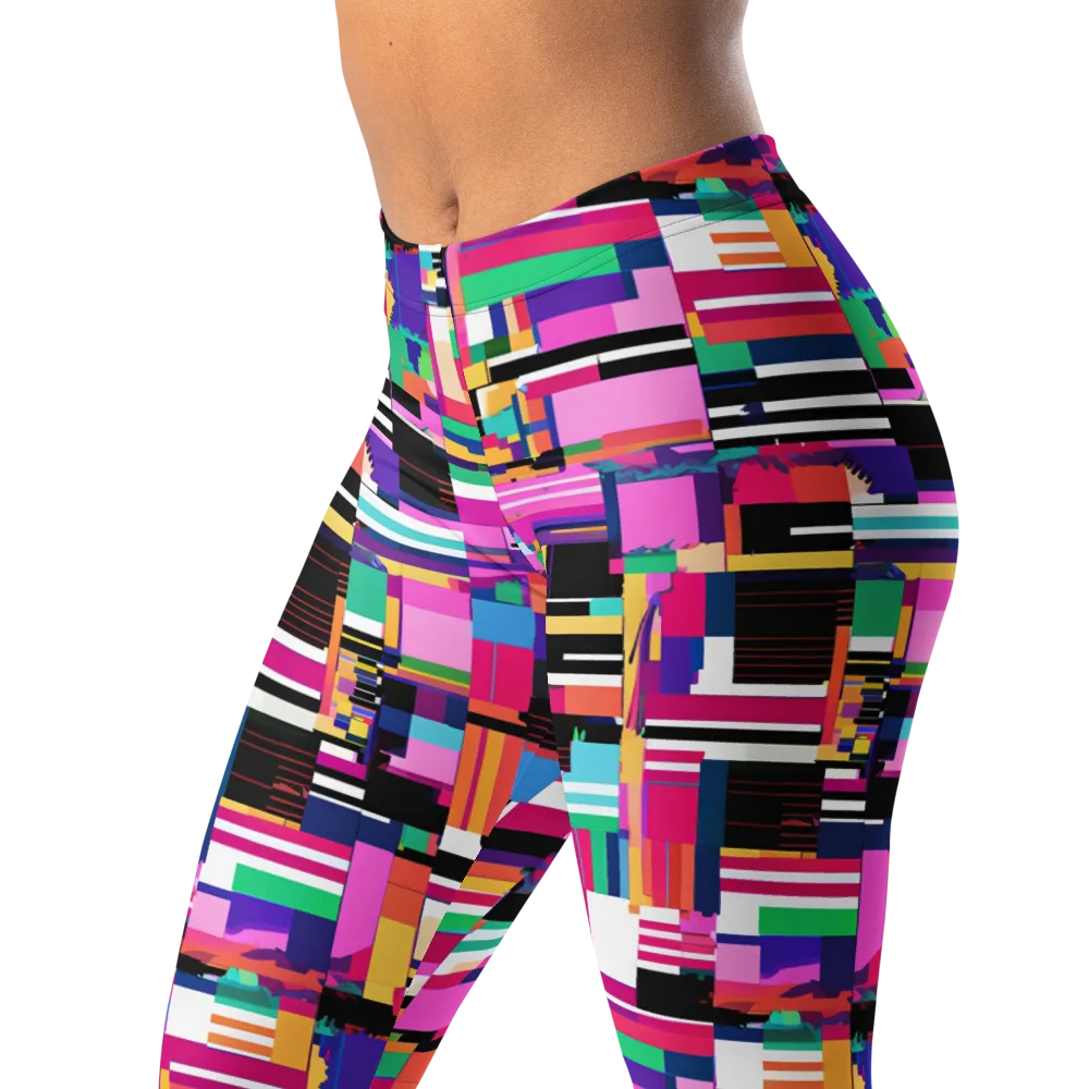 Neon Cityscape on Leggings — Left Front