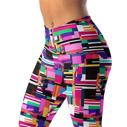Neon Cityscape on a Leggings