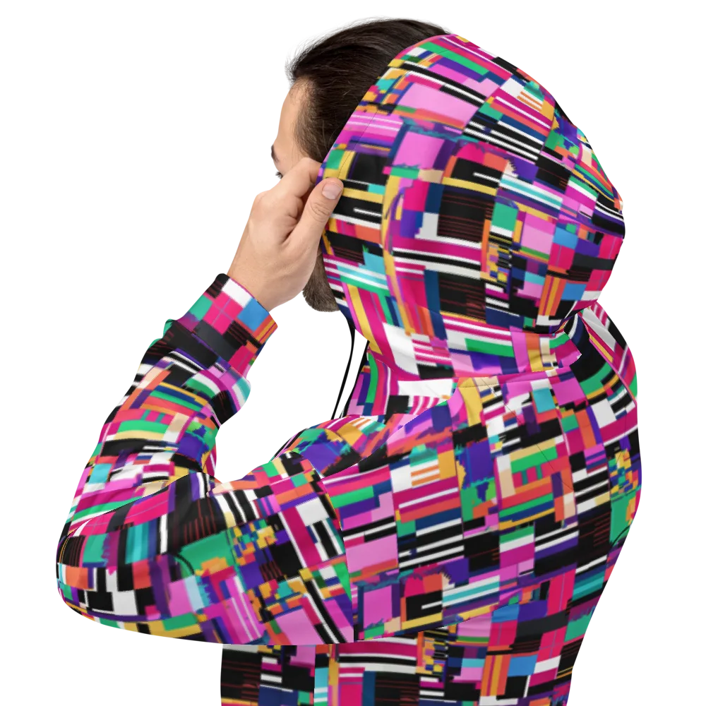 Neon Cityscape on Hoodie — Back