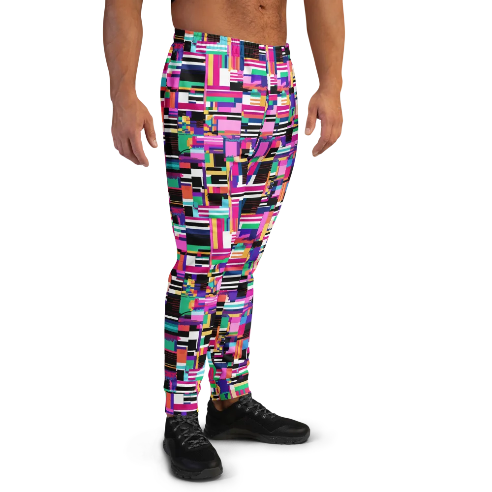 Neon Cityscape on Men's Joggers — Right