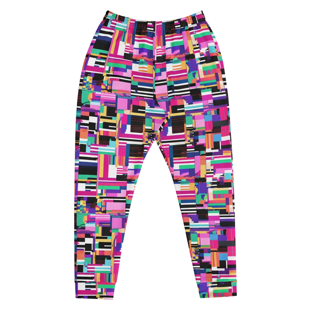 Neon Cityscape on Men's Joggers — Front