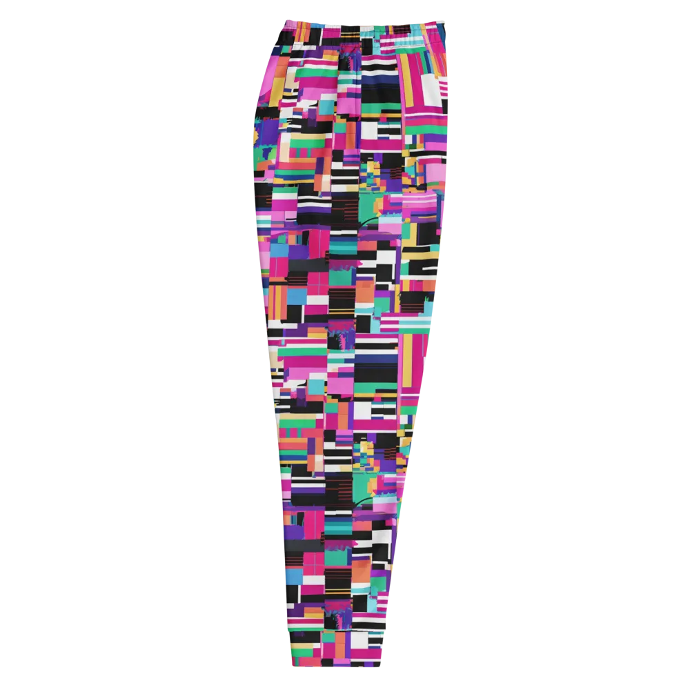 Neon Cityscape on Men's Joggers — Right