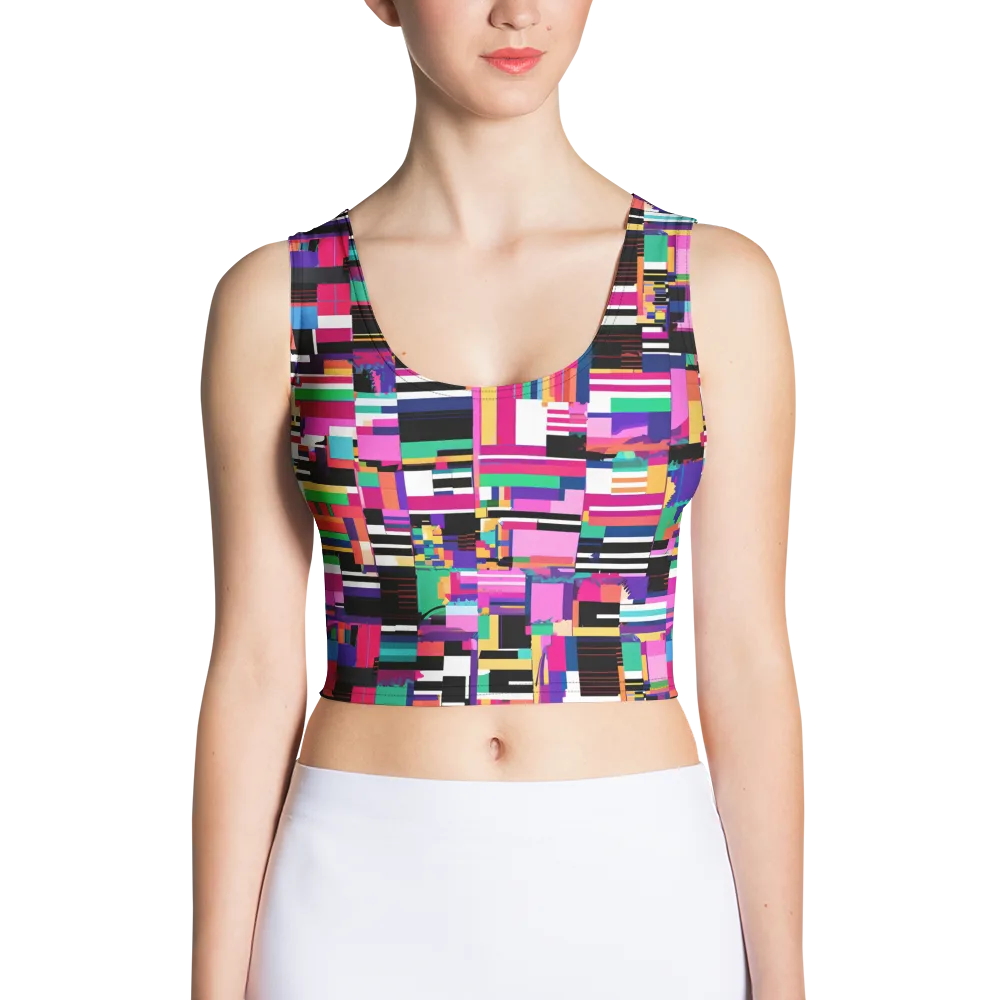 Neon Cityscape on Crop Top — Front