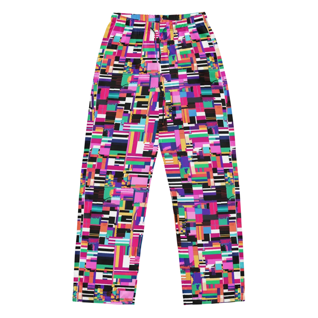 Neon Cityscape on Women's Pajama Pants — Front