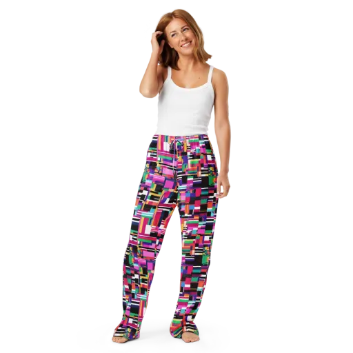 Neon Cityscape on a Women's Pajama Pants