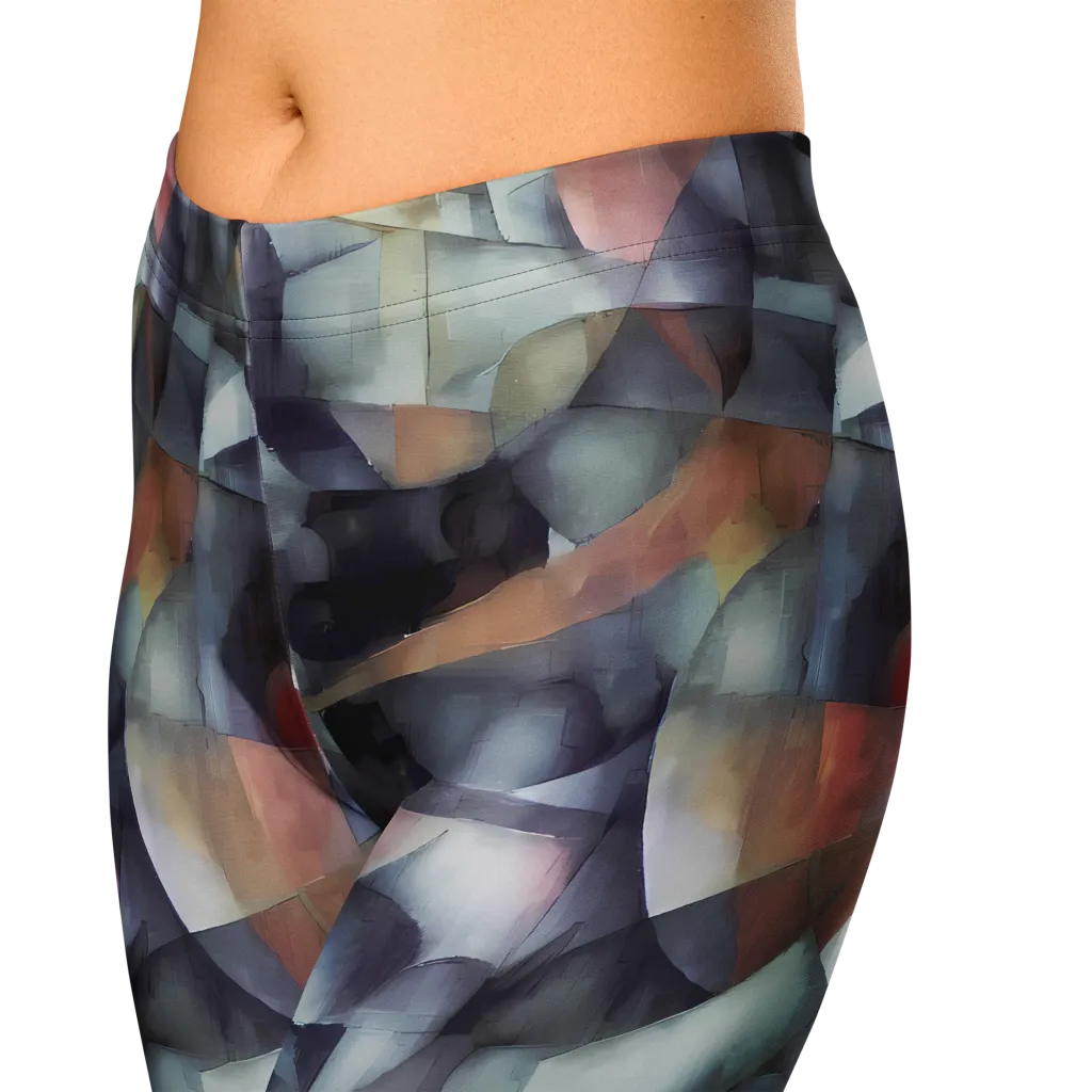 Slate Mosaic on Capri Leggings — Zoomed-in