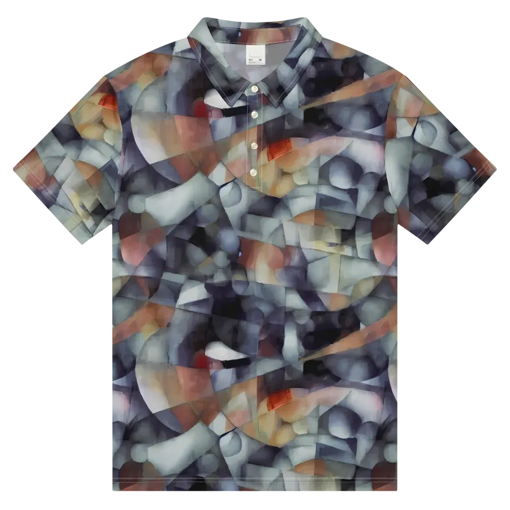Slate Mosaic on Men's Slim Fit Polo Shirt — Front