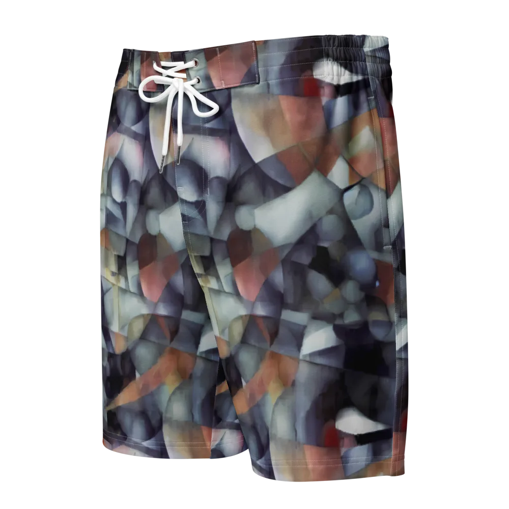 Slate Mosaic on Men's Board Shorts — Front