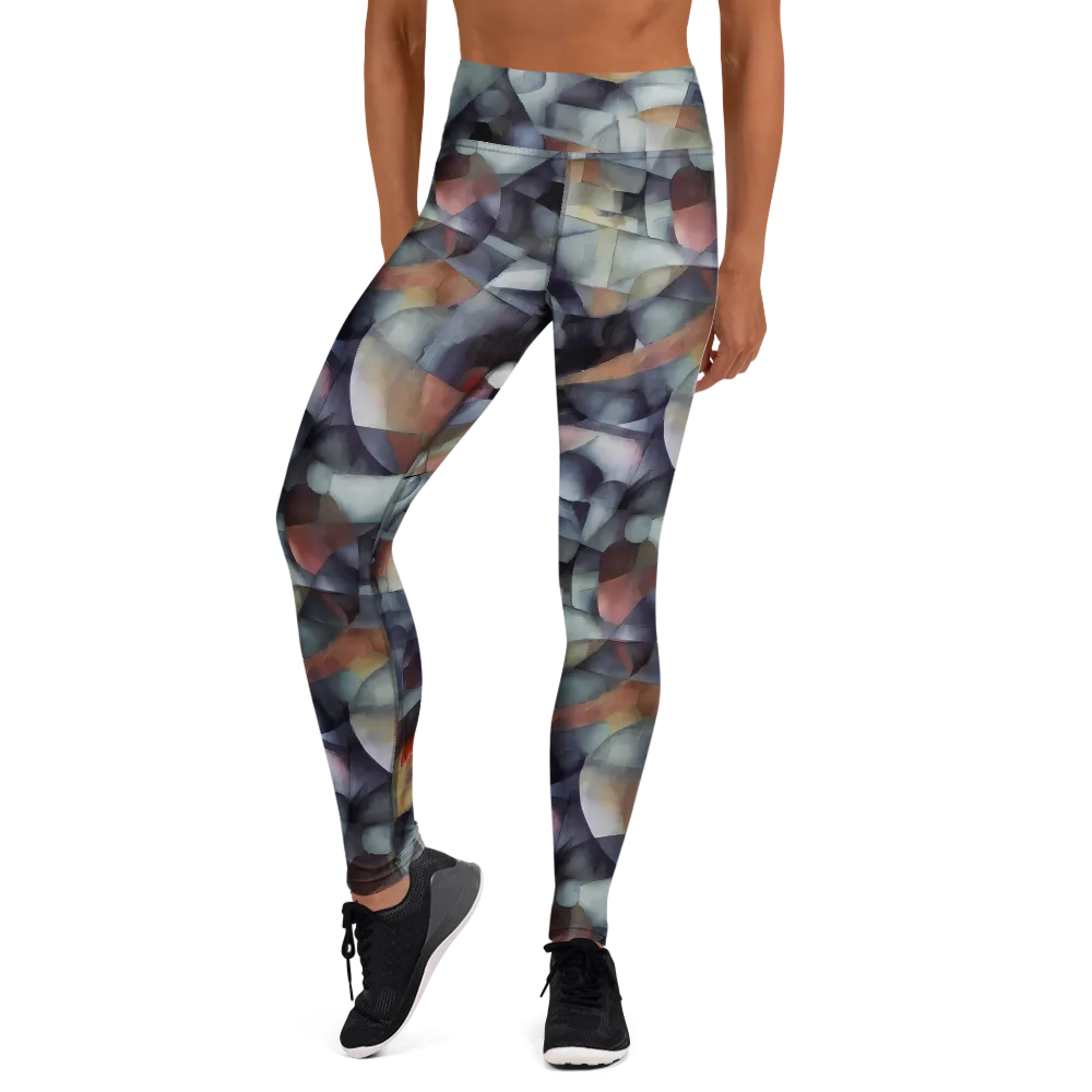 Slate Mosaic on Yoga Leggings — Front