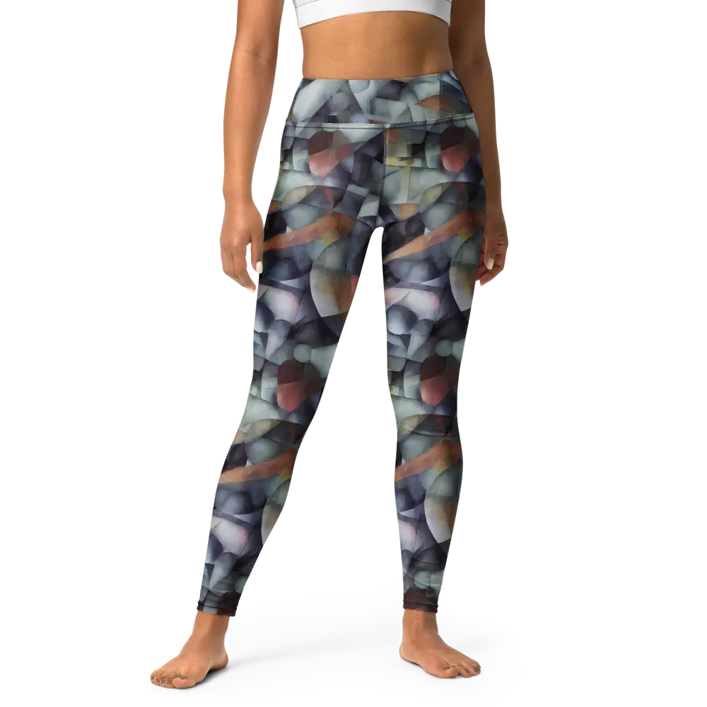 Slate Mosaic on Yoga Leggings — Front