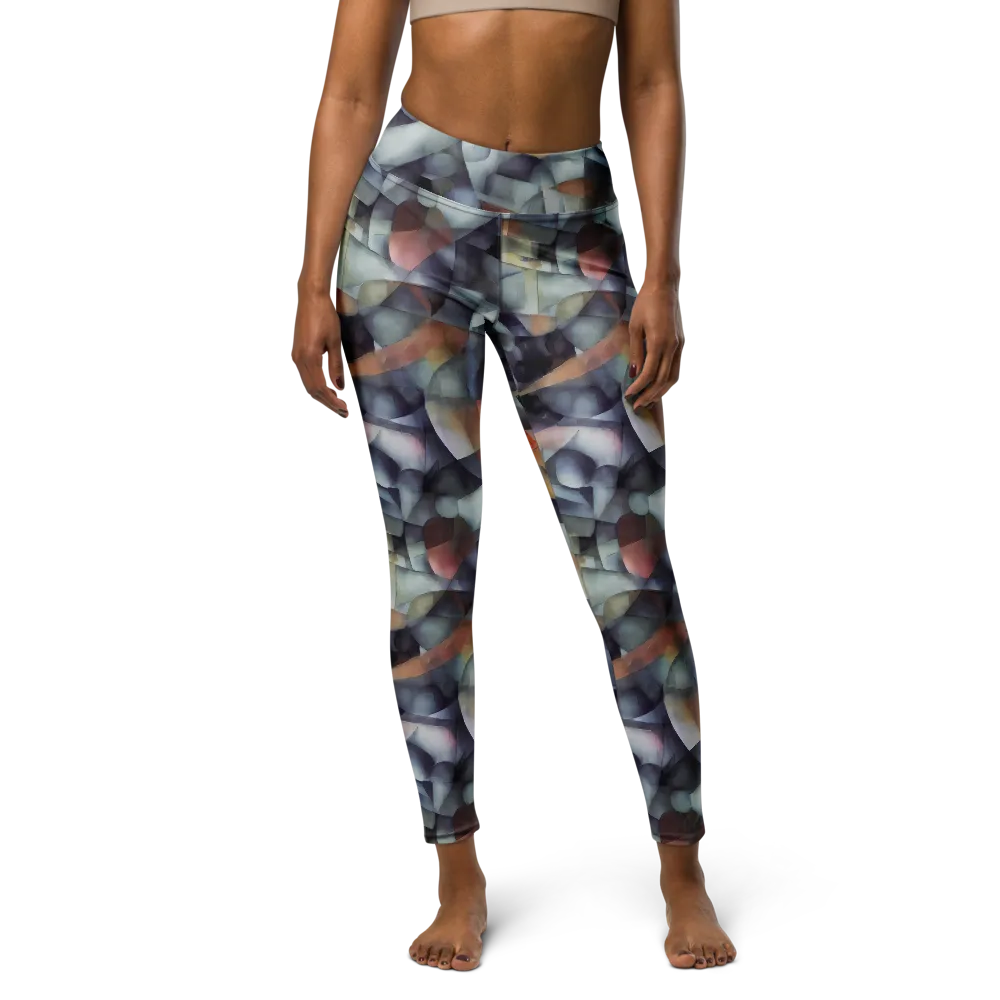 Slate Mosaic on Yoga Leggings — Front