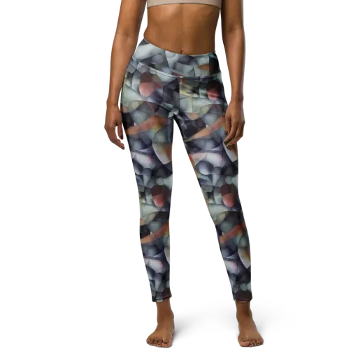 Slate Mosaic on a Yoga Leggings