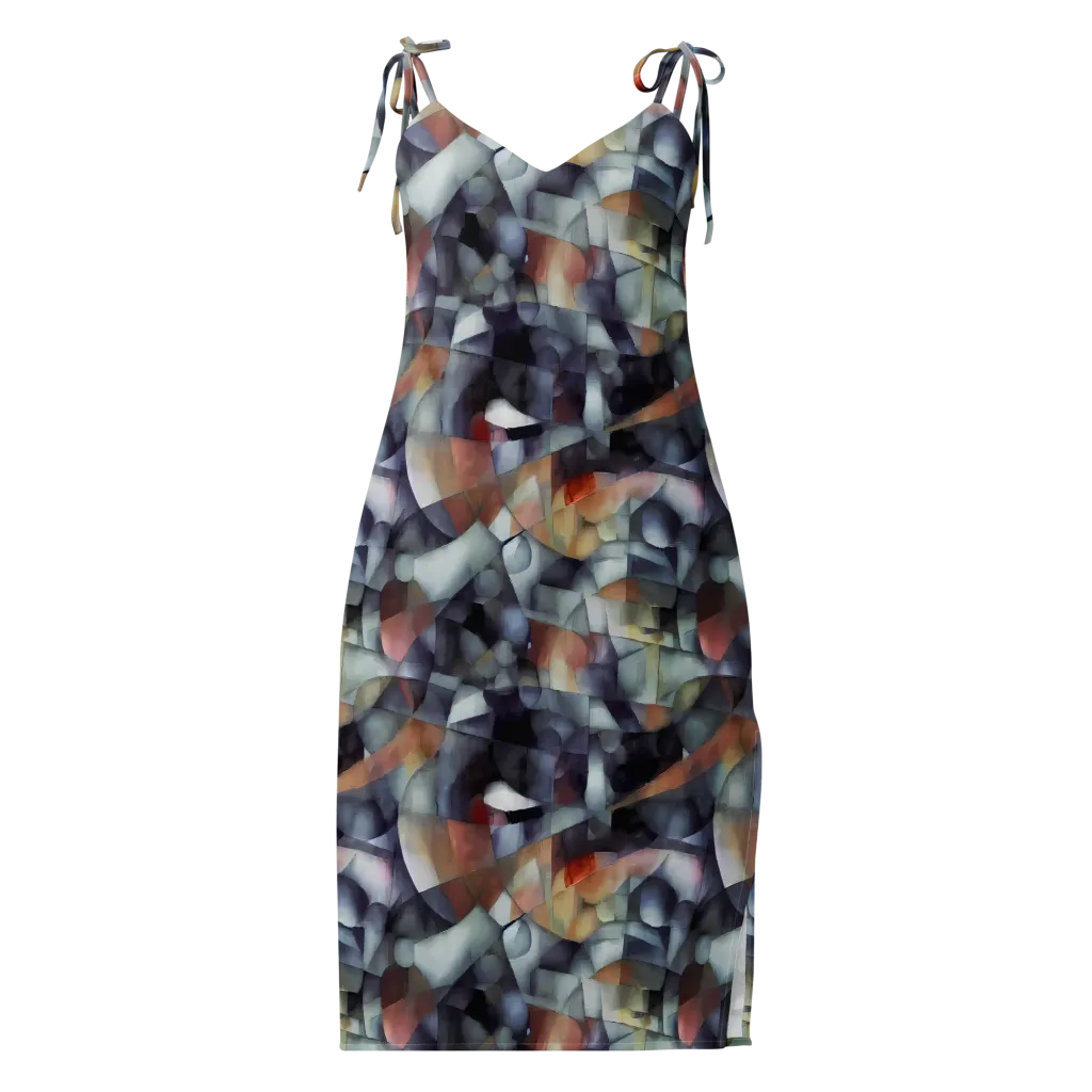 Slate Mosaic on Slip Dress — Front