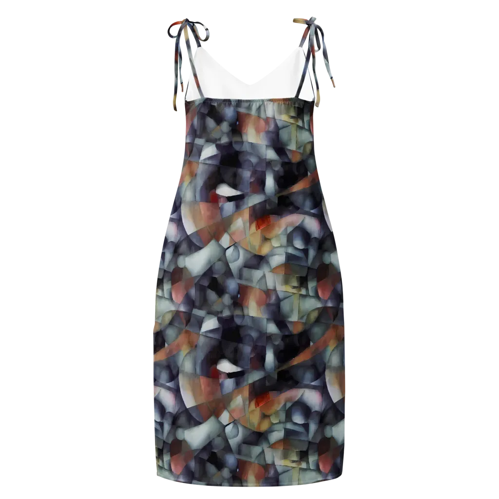 Slate Mosaic on Slip Dress — Back
