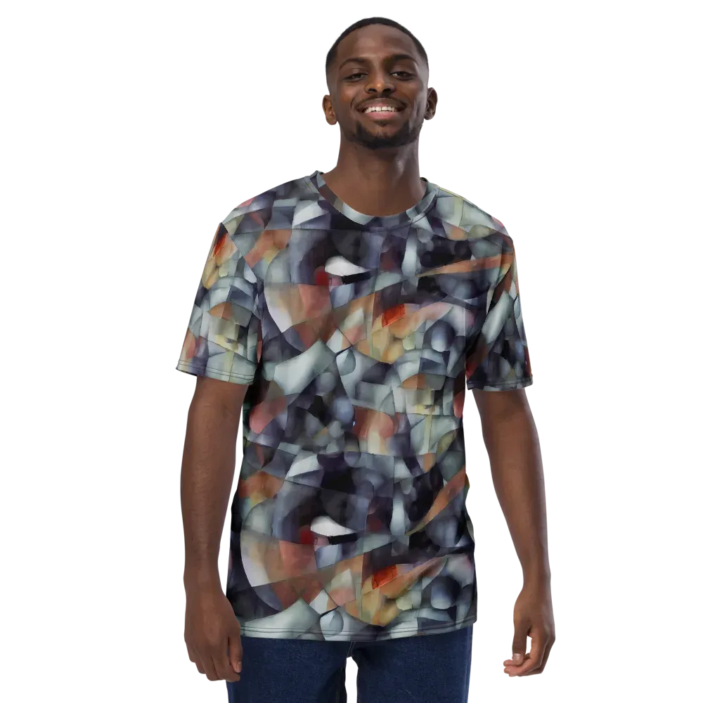 Slate Mosaic on Men's Crew Neck T-Shirt — Front