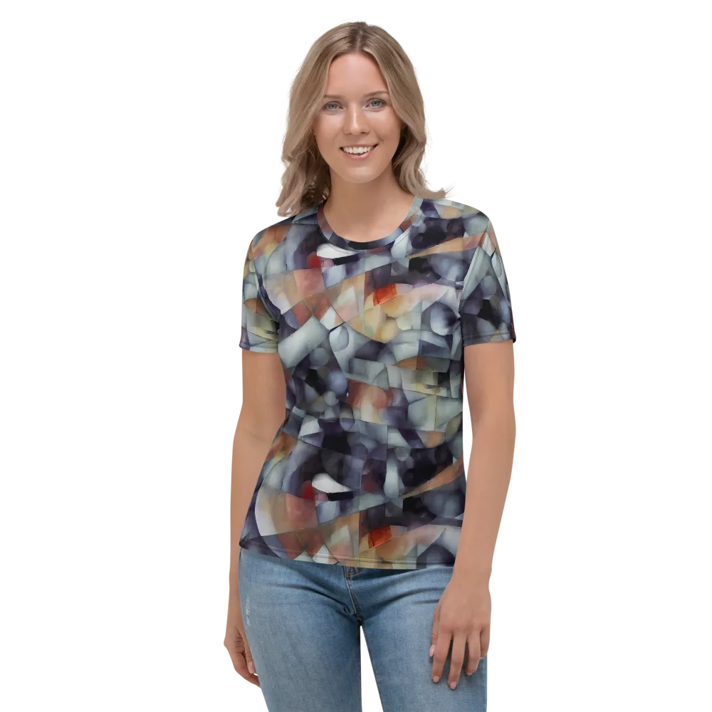Slate Mosaic on Women's Crew Neck T-Shirt — Front