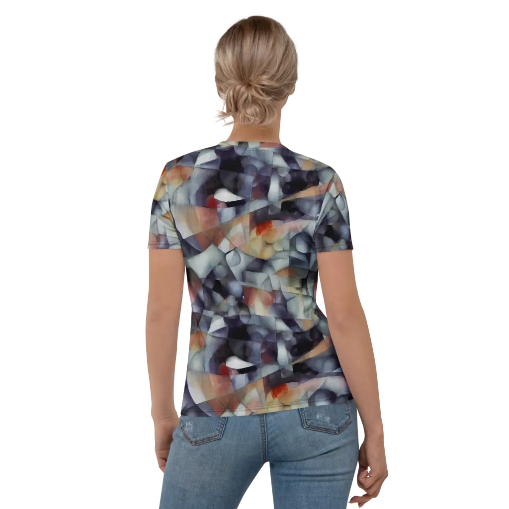 Slate Mosaic on Women's Crew Neck T-Shirt — Back