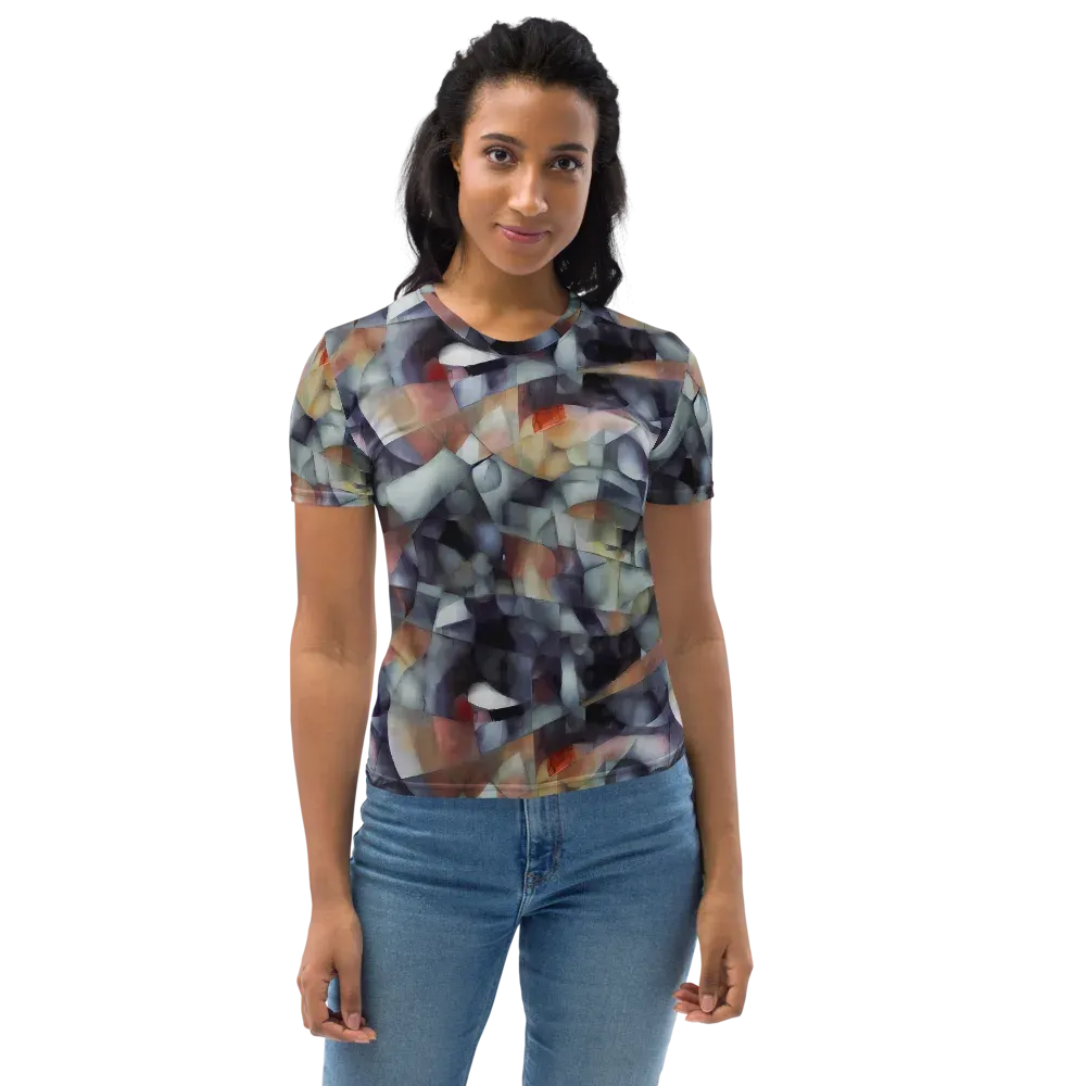 Slate Mosaic on Women's Crew Neck T-Shirt — Front