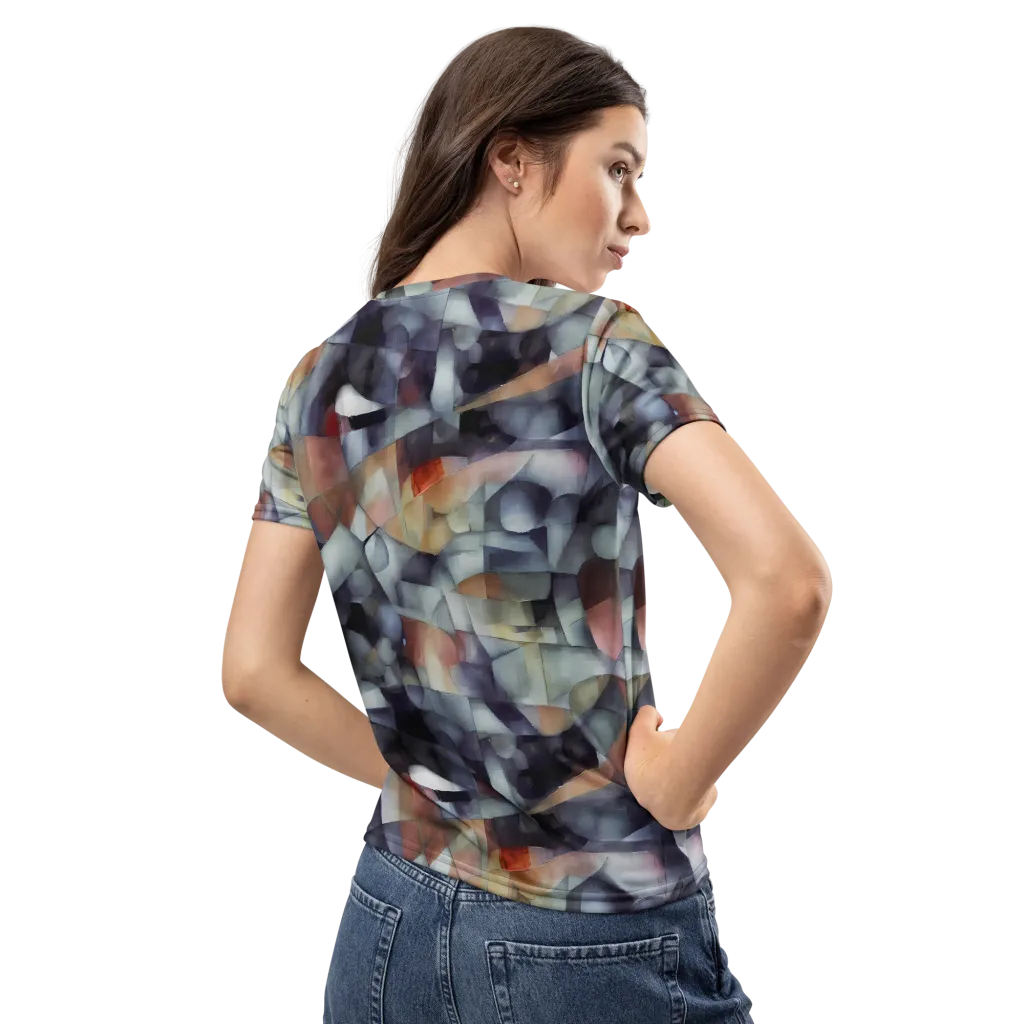 Slate Mosaic on Women's Crew Neck T-Shirt — Back