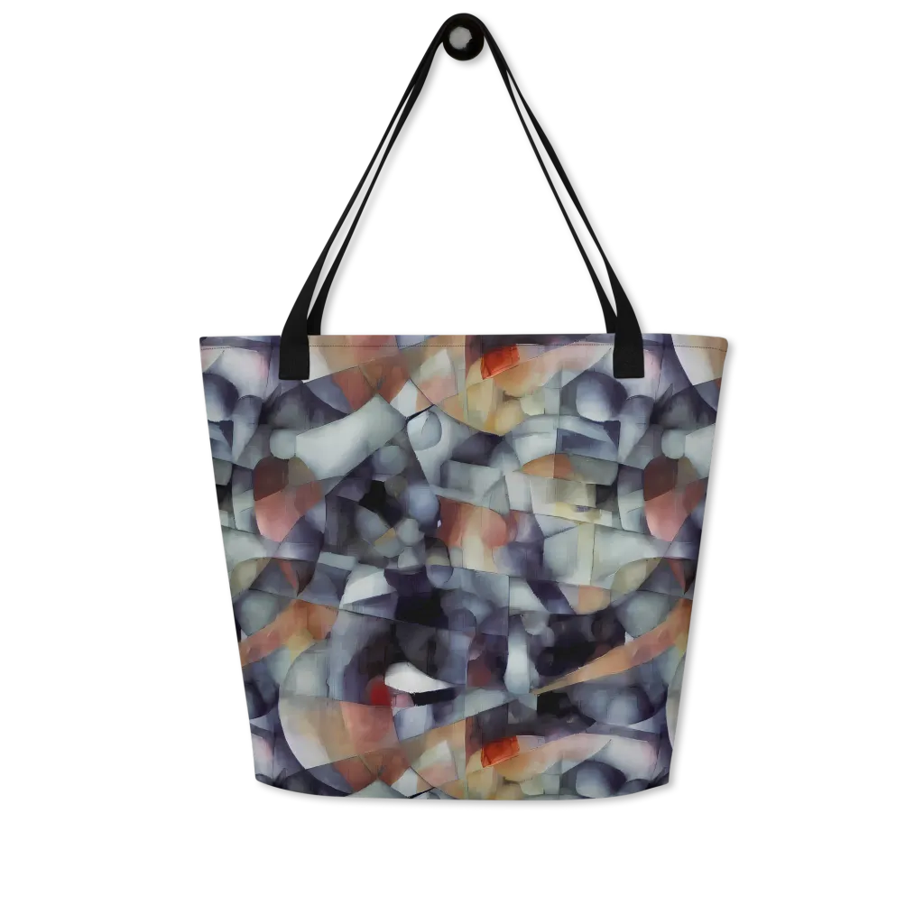 Slate Mosaic on Large Tote Bag W/ Pocket — Front