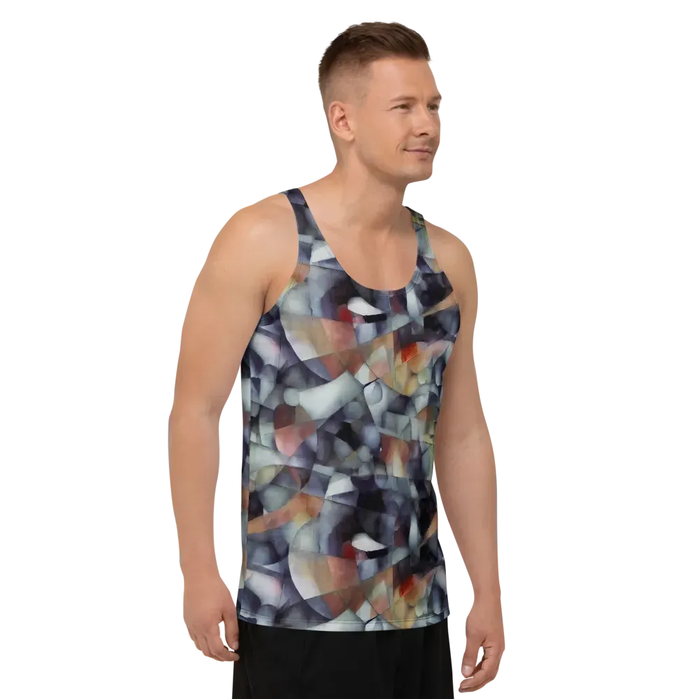 Slate Mosaic on Men's Tank Top — Right Front
