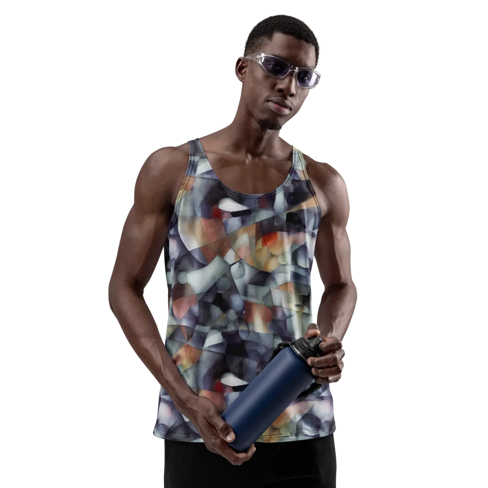 Slate Mosaic on Men's Tank Top — Front