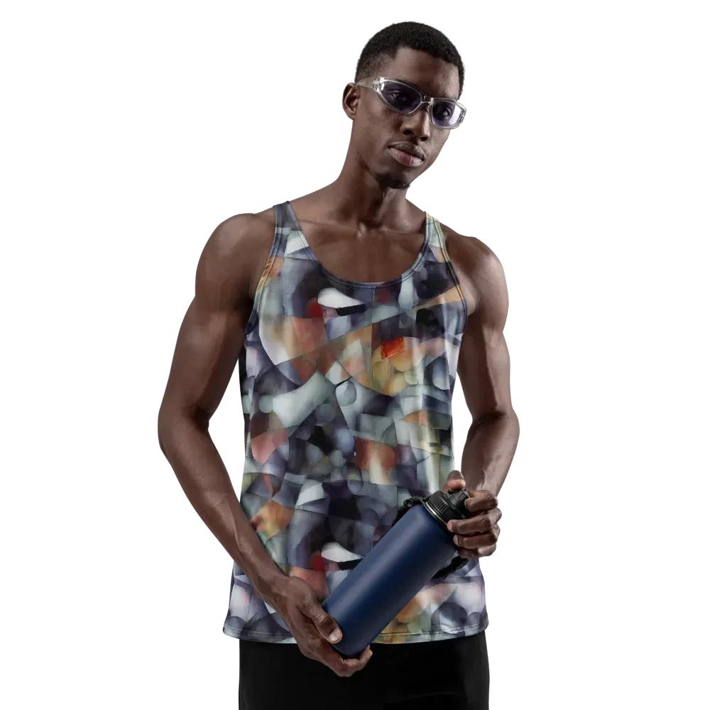 Slate Mosaic on Men's Tank Top — Front