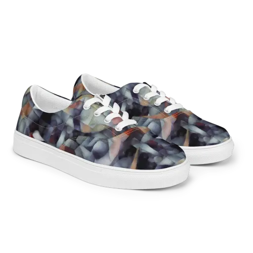 Slate Mosaic on a Men's Lace-Up Canvas Shoes