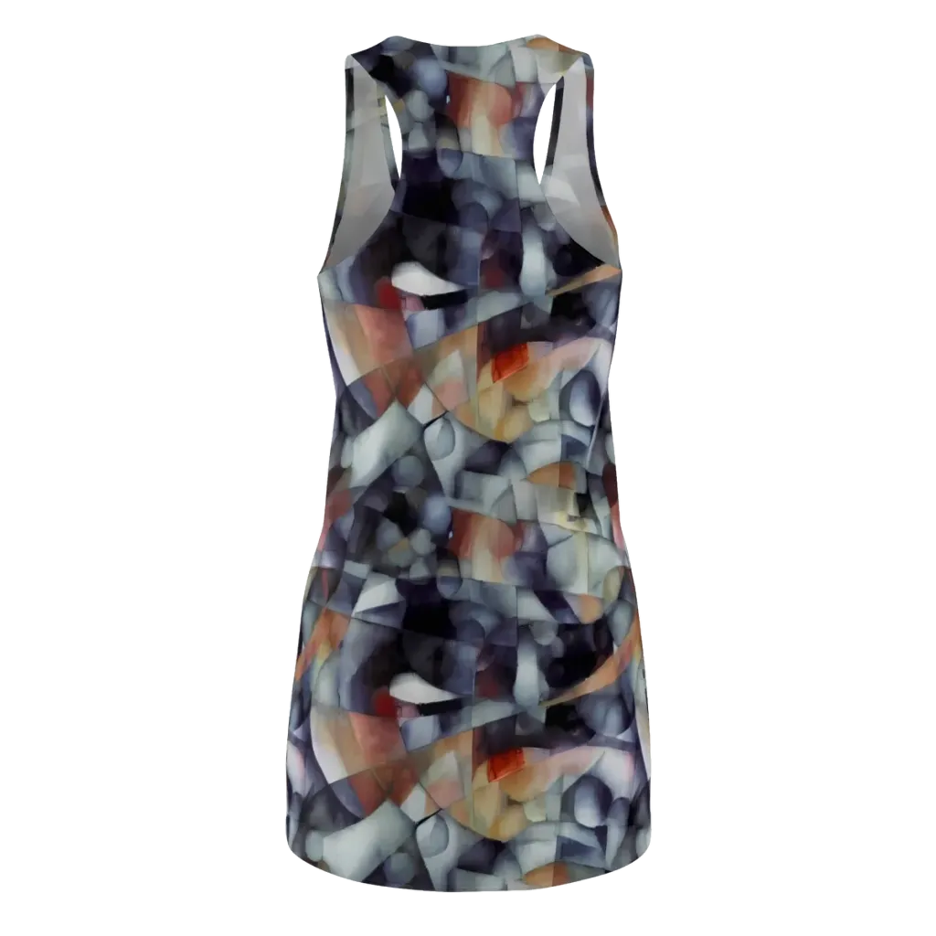 Slate Mosaic on Racerback Dress — Back