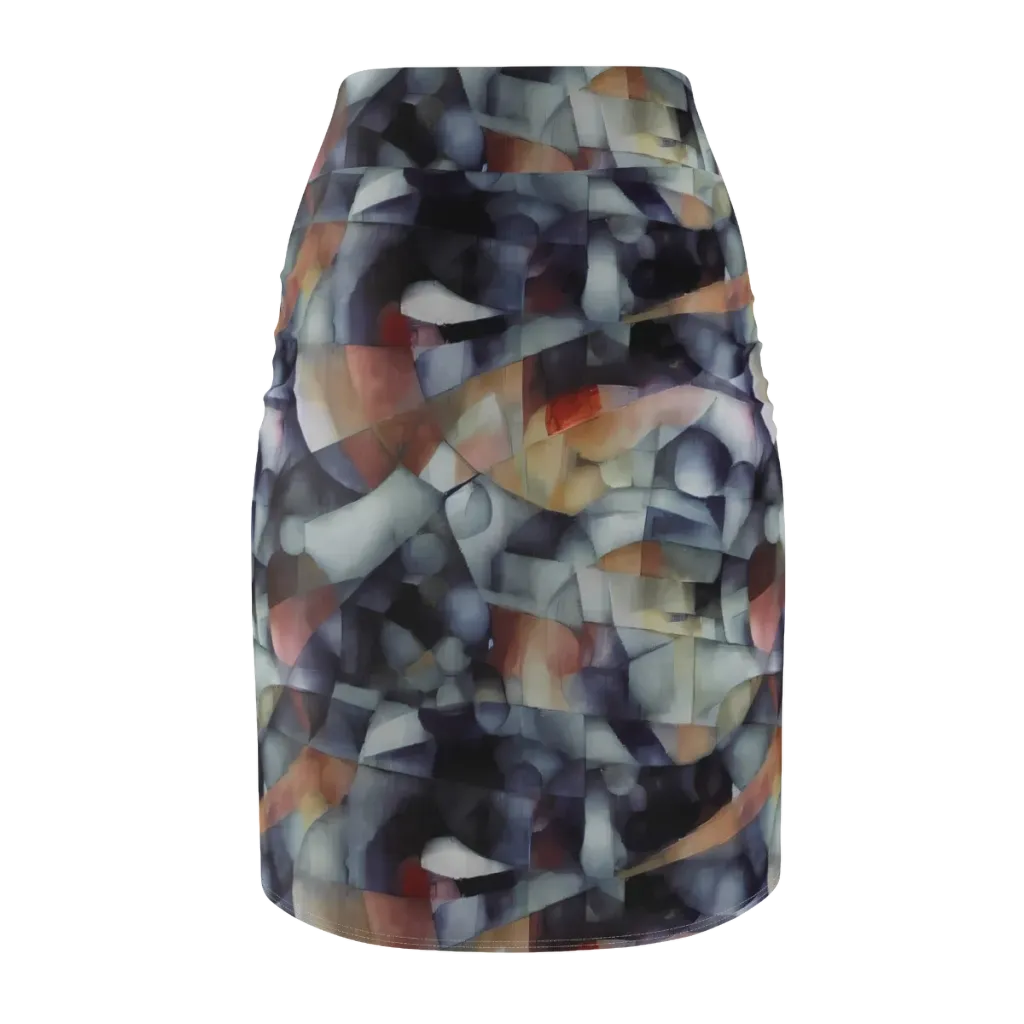 Slate Mosaic on Pencil Skirt — Back