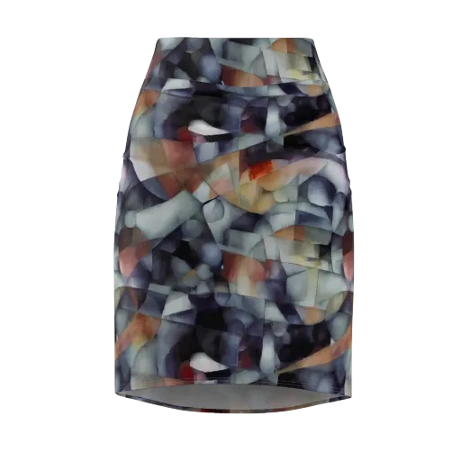 Slate Mosaic on a Pencil Skirt