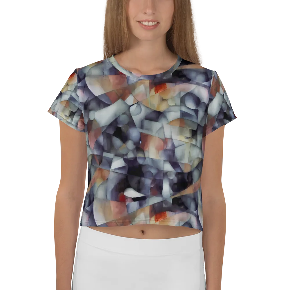 Slate Mosaic on Crop Tee — Front