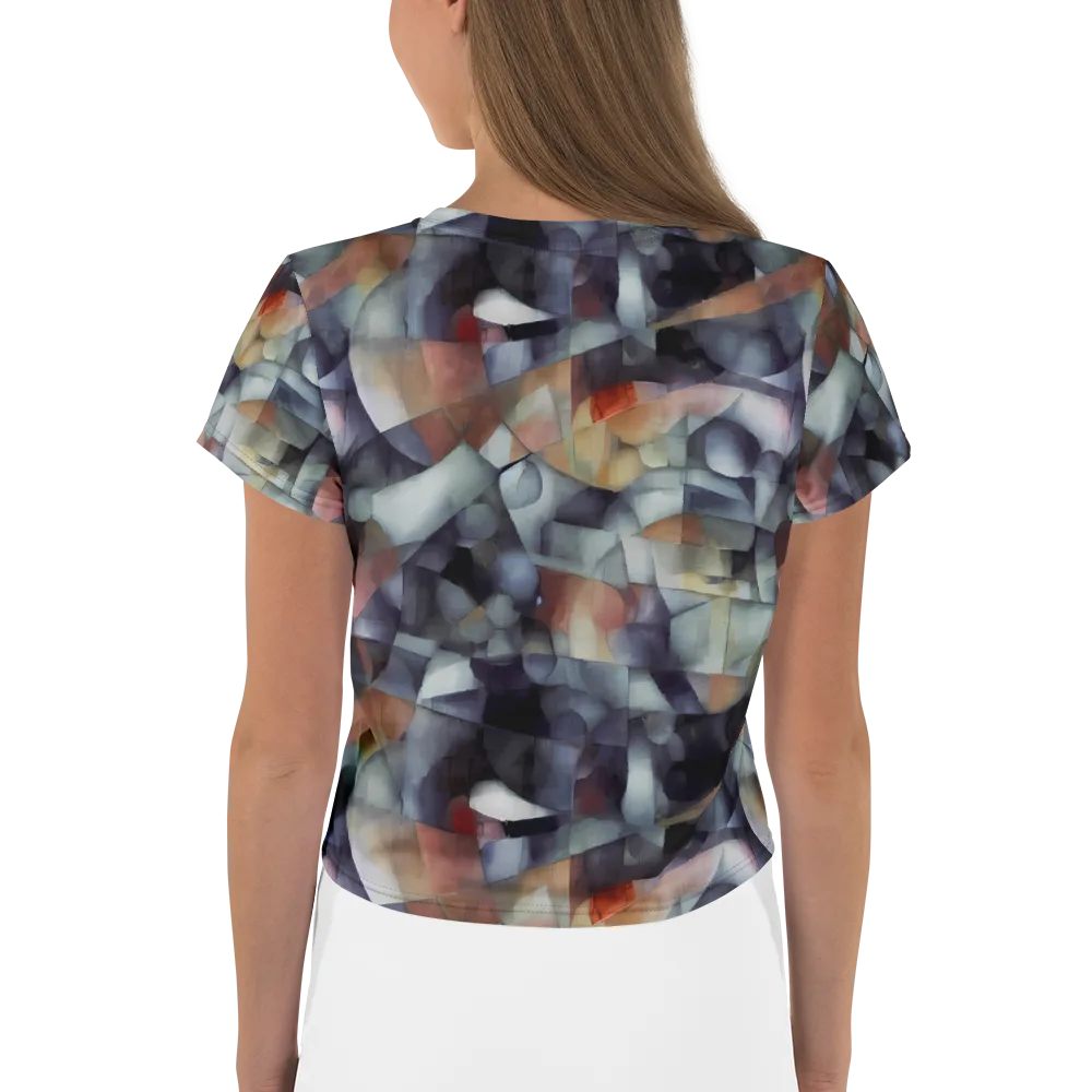 Slate Mosaic on Crop Tee — Back