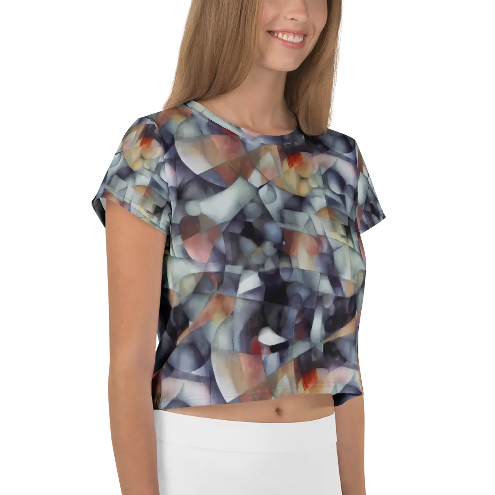 Slate Mosaic on Crop Tee — Right