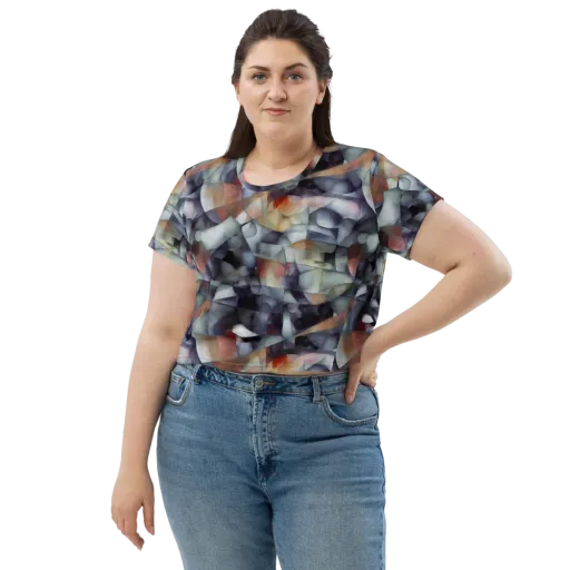 Slate Mosaic on a Crop Tee