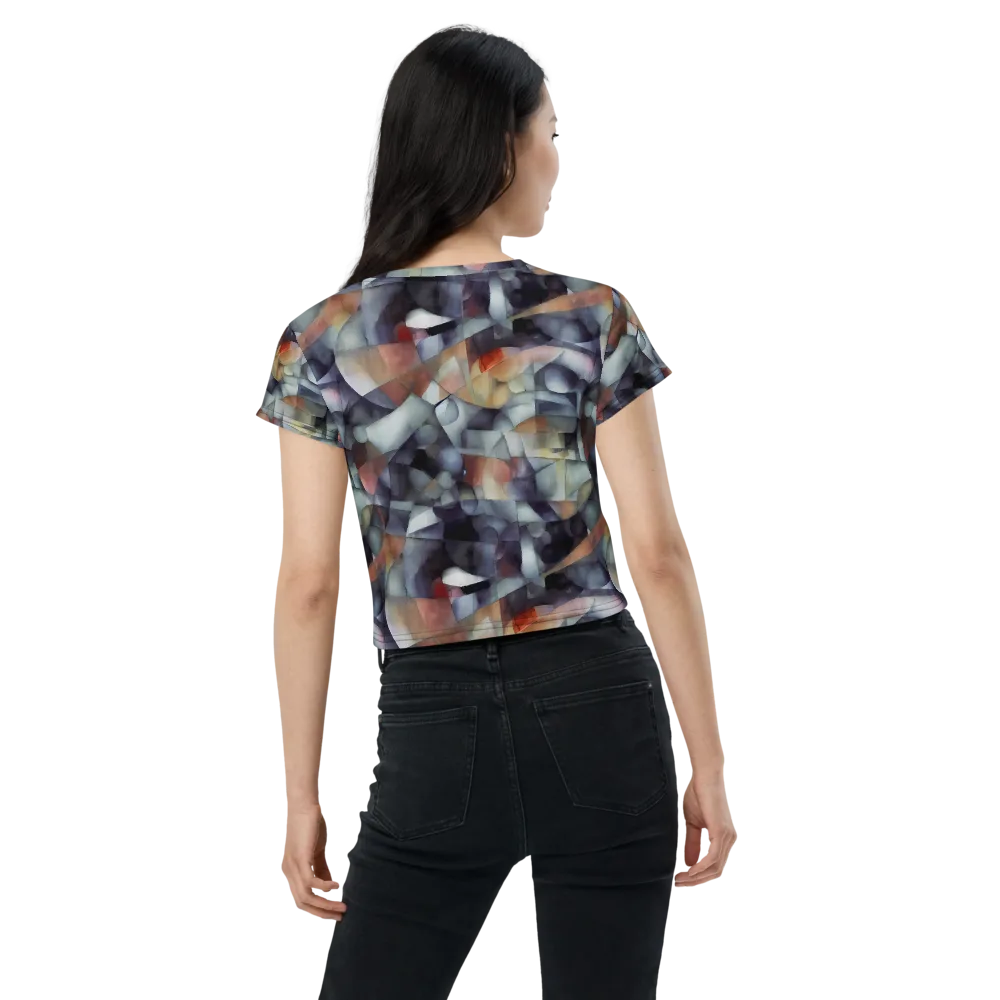 Slate Mosaic on Crop Tee — Back