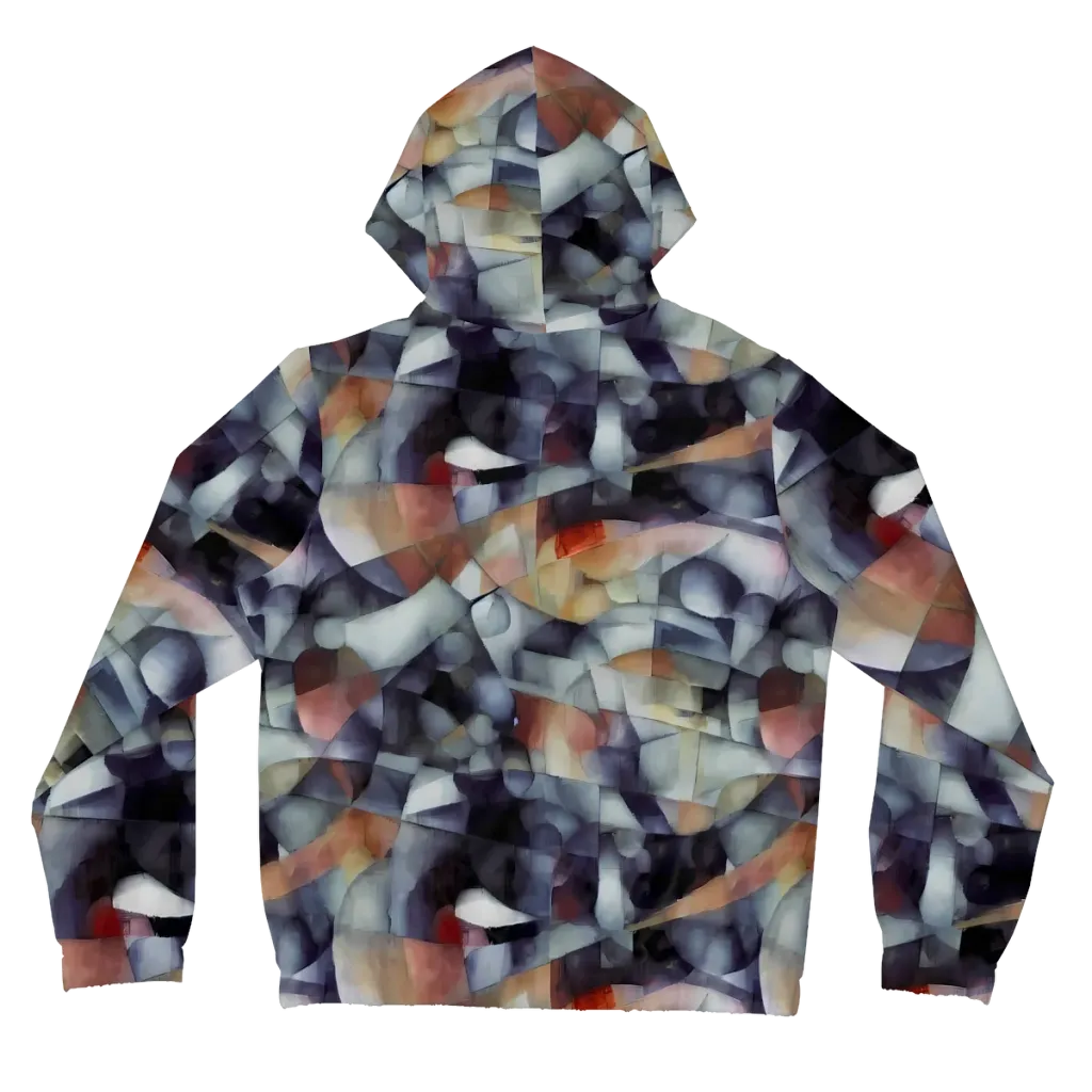 Slate Mosaic on Women's Full-Zip Hoodie — Back