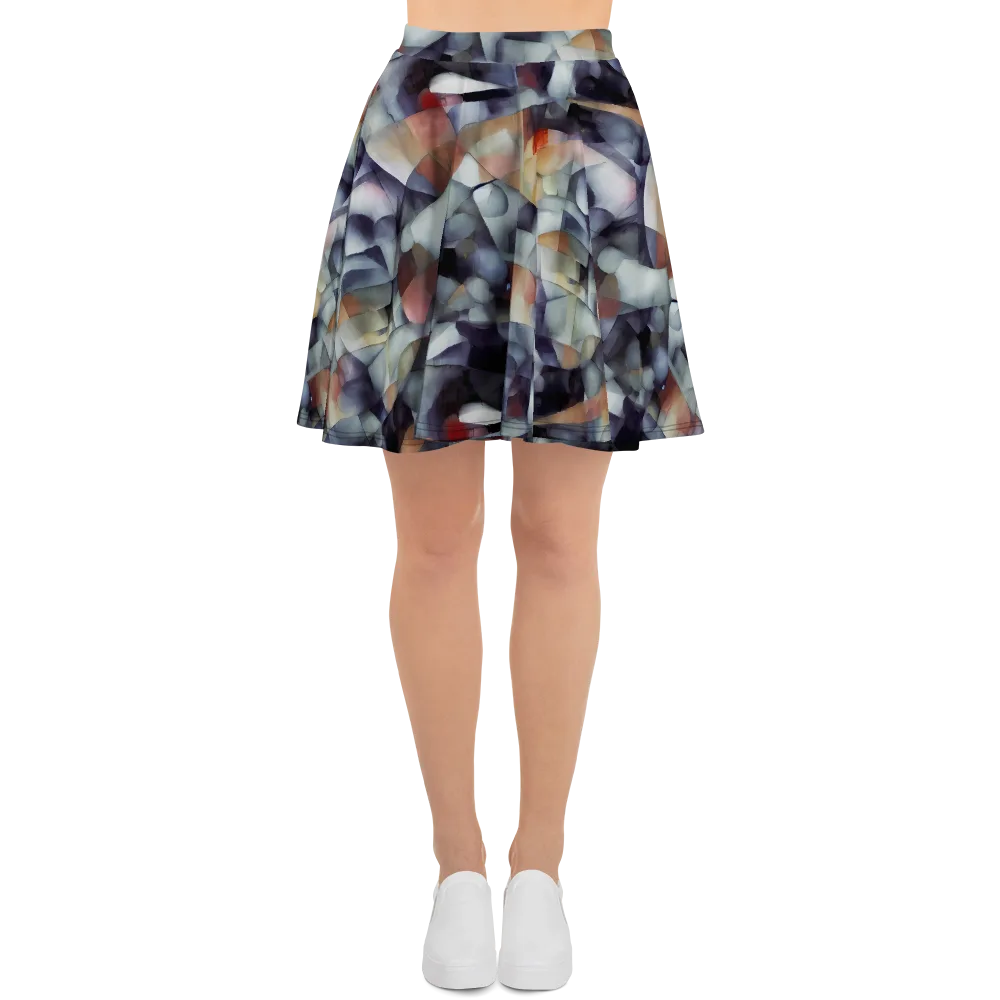 Slate Mosaic on Skater Skirt — Front