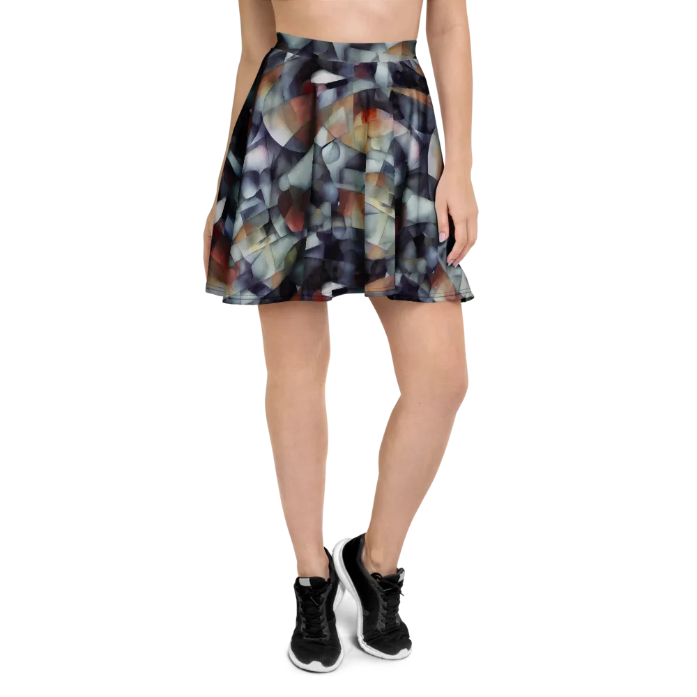 Slate Mosaic on Skater Skirt — Front