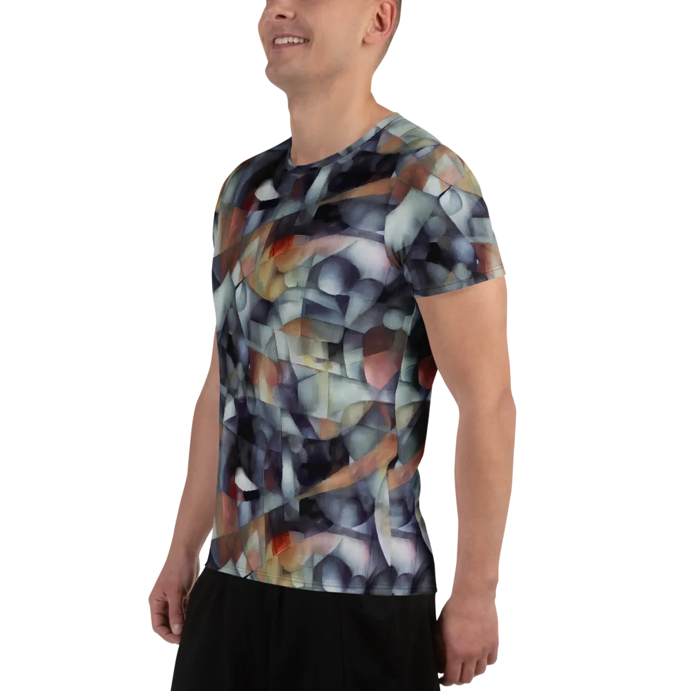 Slate Mosaic on Men's Athletic T-Shirt — Left