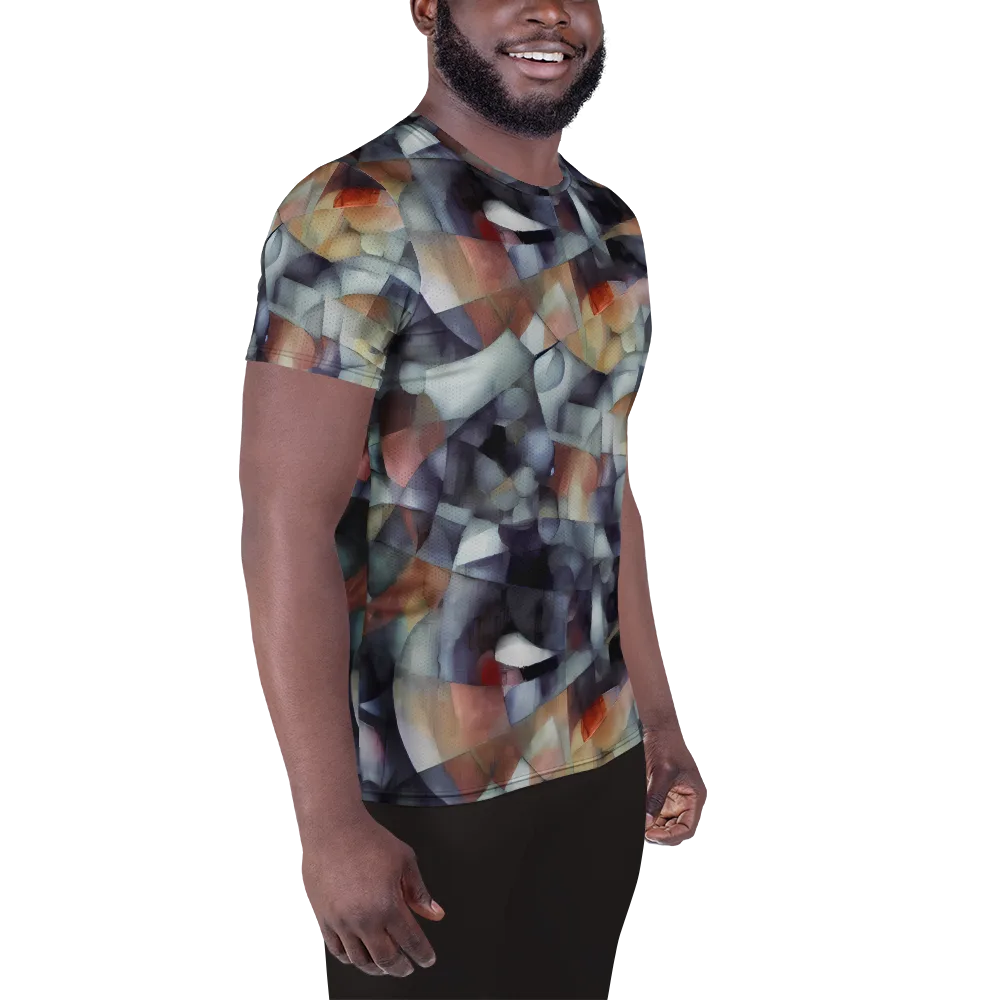 Slate Mosaic on Men's Athletic T-Shirt — Right
