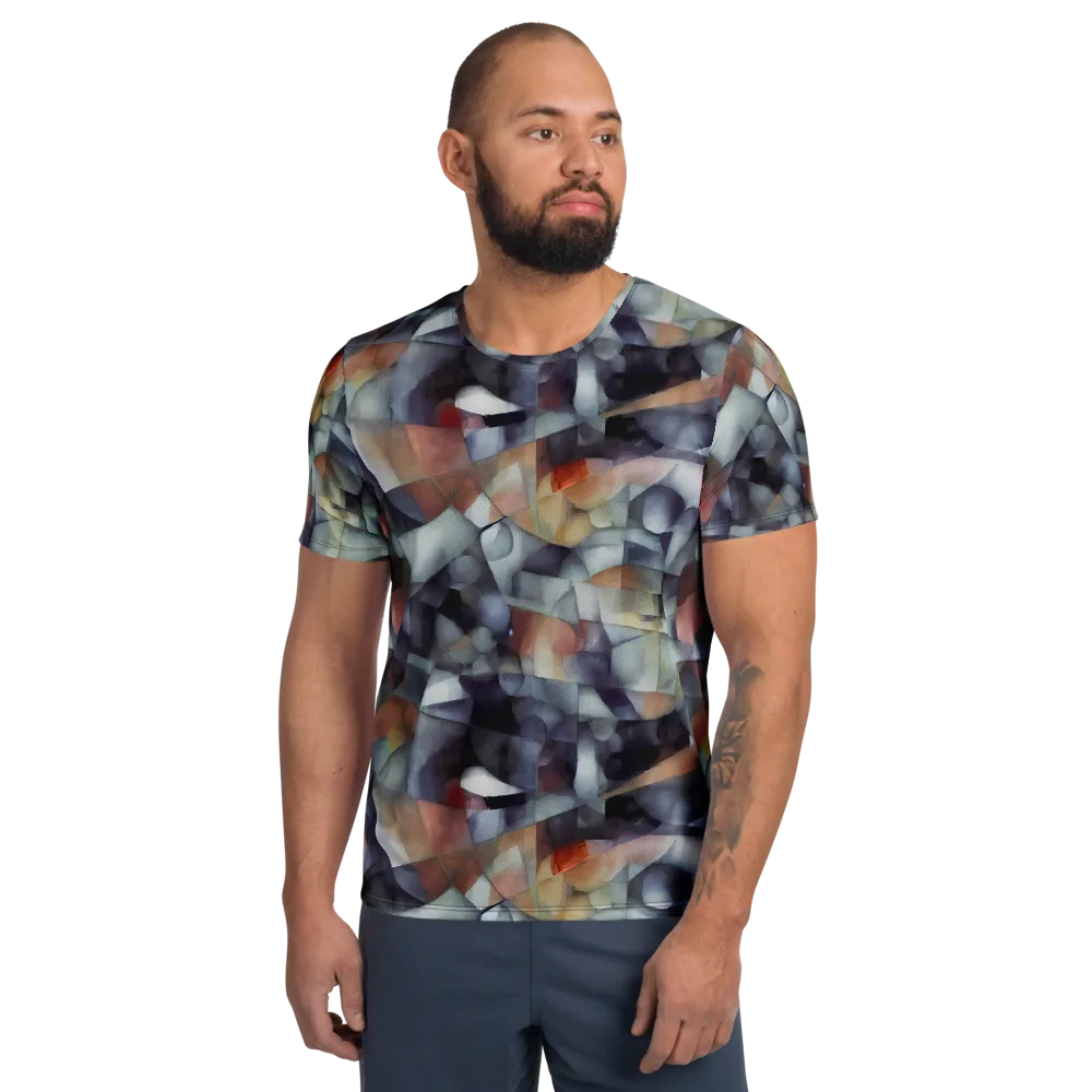 Slate Mosaic on Men's Athletic T-Shirt — Front