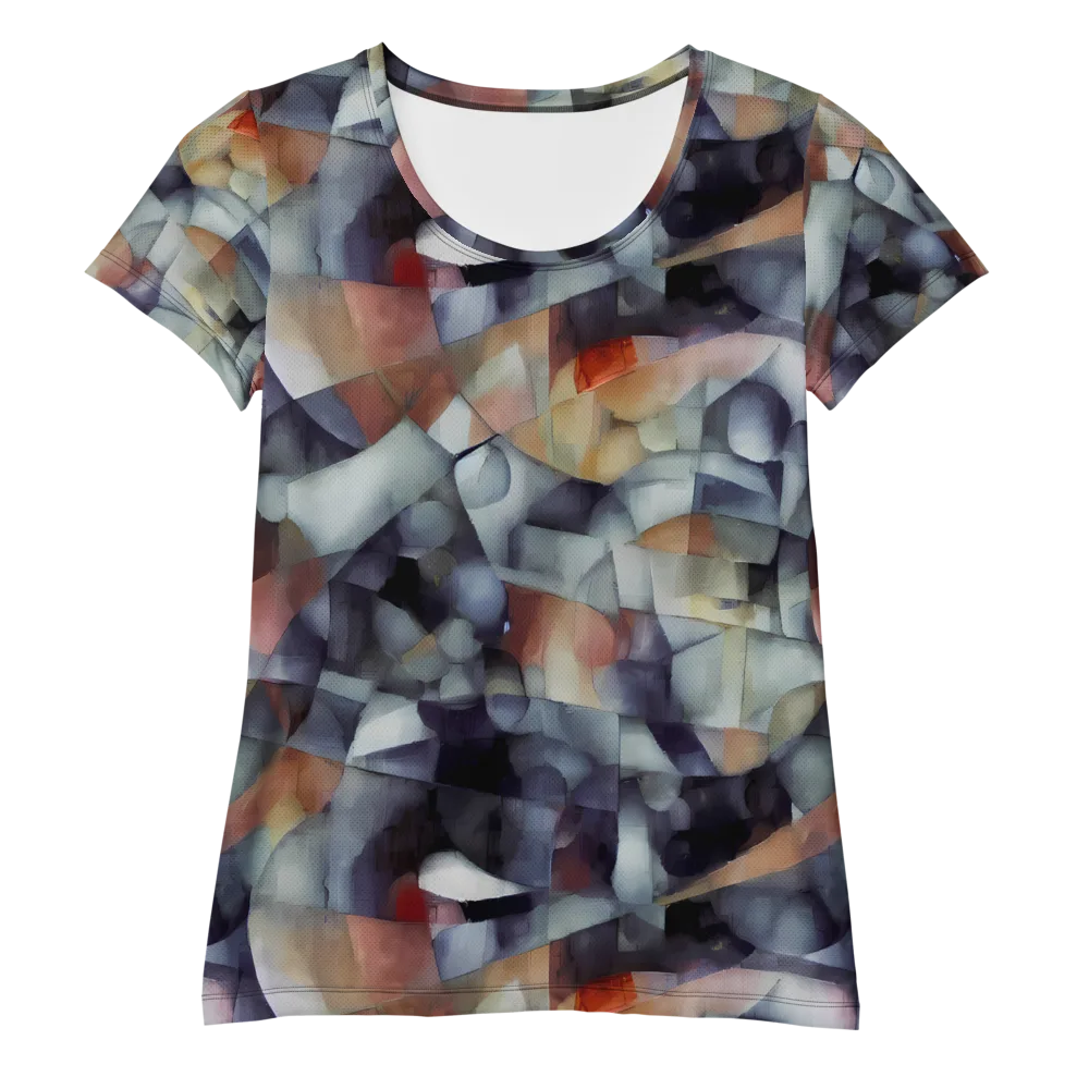 Slate Mosaic on Women's Athletic T-Shirt — Front