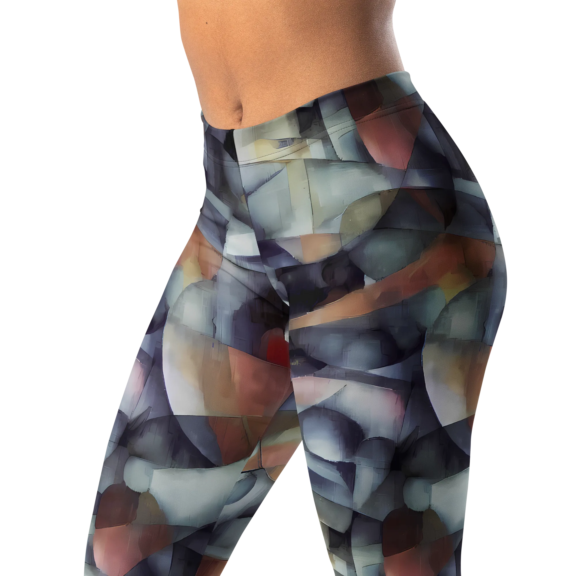 Slate Mosaic on Leggings — Left Front