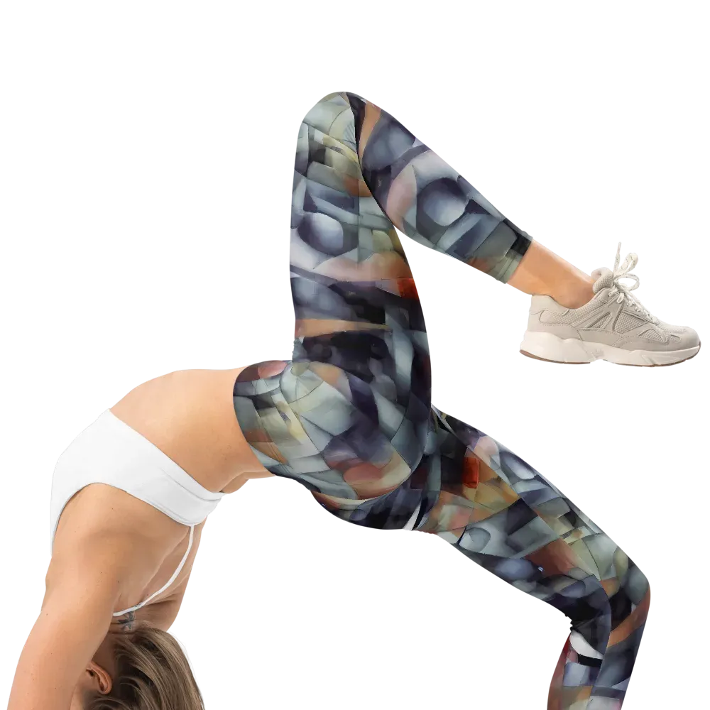 Slate Mosaic on Leggings — Right