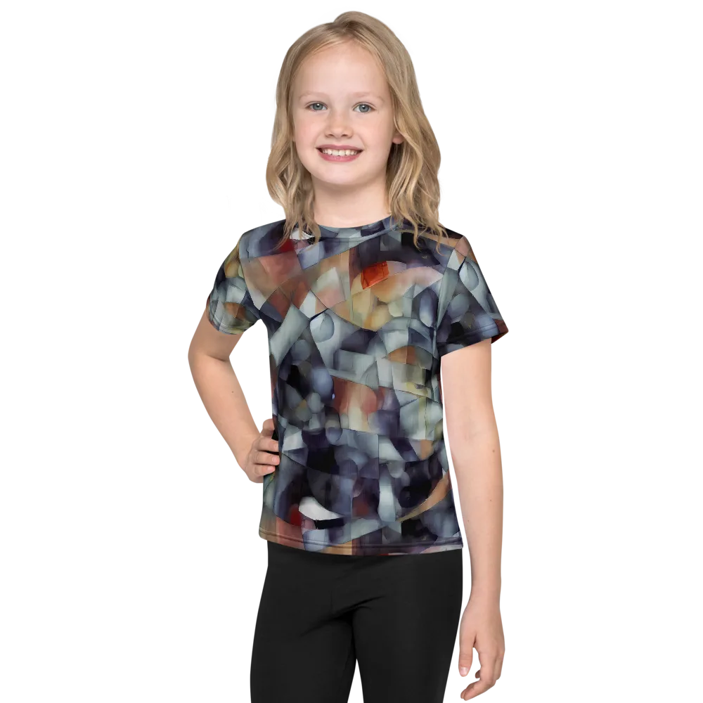 Slate Mosaic on Kids Crew Neck T-Shirt — Front